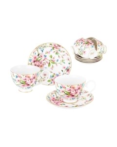 Набор для чая/кофе Elan Gallery Яблоневый цвет на белом / 420419 Elan gallery