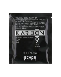 Порошок для осветления волос Karbon 9 Charcoal Dust-Free Bleaching Powder With Echos line
