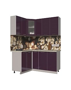 Кухонный гарнитур Интерлиния Мила Пластик 1.2x1.7