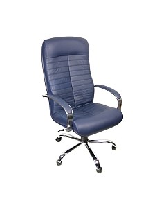 Кресло офисное Деловая обстановка Консул Хром кожа люкс