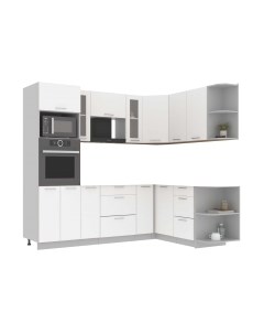 Кухонный гарнитур Интерлиния Мила 1.68x2.4 правая без столешницы
