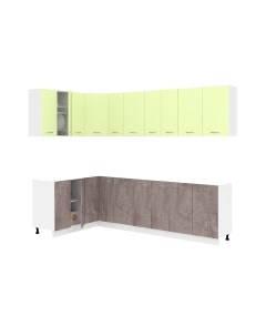 Кухонный гарнитур Кортекс-мебель Корнелия Лира 1.5x2.7 без столешницы