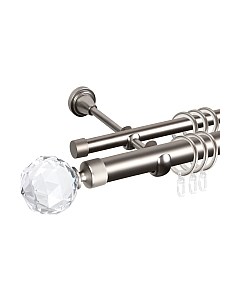 Карниз для штор АС ФОРОС Grace D25Г/16Г + наконечники Кристалл Ас форос