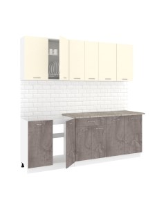 Кухонный гарнитур Кортекс-мебель Корнелия Лира-лайт 2.2м