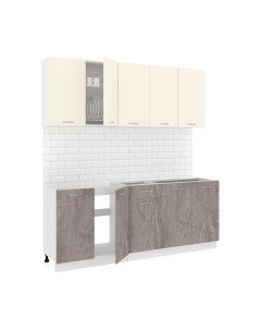 Кухонный гарнитур Кортекс-мебель Корнелия Лира-лайт 2.0м без столешницы