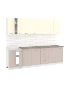 Кухонный гарнитур Кортекс-мебель Корнелия Лира 2.6м
