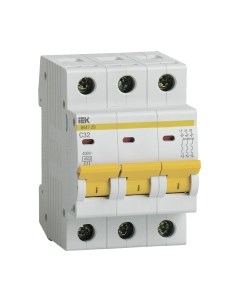 Выключатель автоматический IEK ВА47-29 32А 3Р 4.5кА С / MVA20-3-032-C Iek