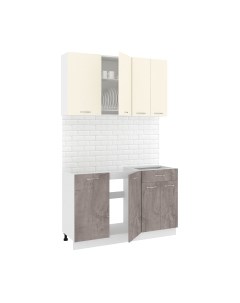 Кухонный гарнитур Кортекс-мебель Корнелия Лира-лайт 1.3м без столешницы