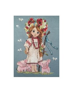 Набор для вышивания Девочка-пастушка / K-43 Merejka