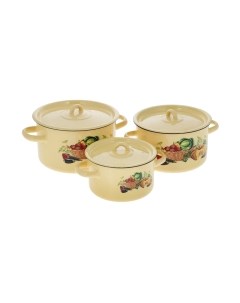 Набор кастрюль СтальЭмаль Урожай 1с33 Стальэмаль