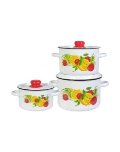 Набор кастрюль СтальЭмаль Фрутта 1с144 Стальэмаль