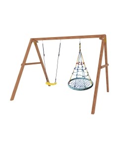 Качели National Tree Company Деревянные с гнездом с паутинкой / Р911-36 National tree company