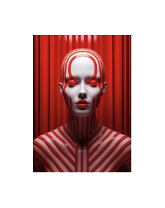 Картина на стекле Красные полосы AR064 Stamprint