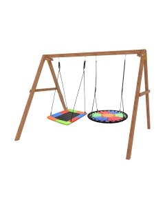 Качели National Tree Company Деревянные с гнездом Свиби и овальным гнездом Лодка / Р911-80 National tree company