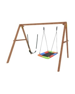 Качели National Tree Company Деревянные с гнездом Лодка и гибкими качелями / Р911-64 National tree company