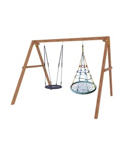 Качели National Tree Company Деревянные с гнездом с паутинкой и гнездом 60 / Р911-53 National tree company