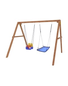 Качели National Tree Company Деревянные с гнездом Лодка и качелями со спинкой / Р911-42 National tree company