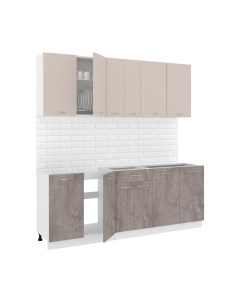 Кухонный гарнитур Кортекс-мебель Корнелия Лира-лайт 2.1м без столешницы