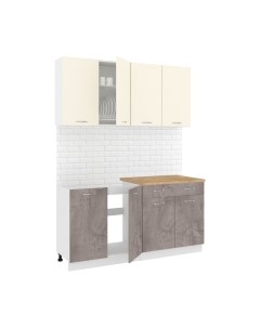Кухонный гарнитур Кортекс-мебель Корнелия Лира-лайт 1.6м