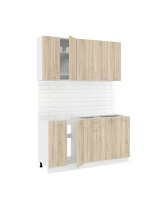 Кухонный гарнитур Кортекс-мебель Корнелия Лира-лайт 1.5м без столешницы