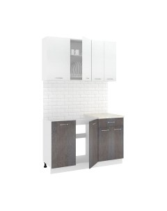 Кухонный гарнитур Кортекс-мебель Корнелия Лира-лайт 1.3м