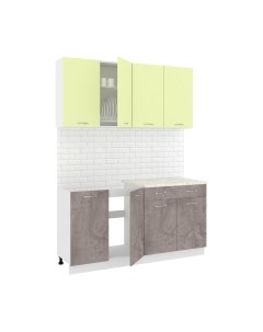 Кухонный гарнитур Кортекс-мебель Корнелия Лира-лайт 1.6м