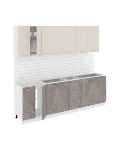 Кухонный гарнитур Кортекс-мебель Корнелия Лира 2.4 без столешницы