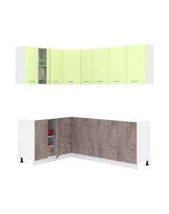 Кухонный гарнитур Кортекс-мебель Корнелия Лира 1.5x2.1 без столешницы