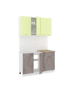Кухонный гарнитур Кортекс-мебель Корнелия Лира-лайт 1.3м