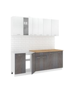 Кухонный гарнитур Кортекс-мебель Корнелия Лира-лайт 2.1м