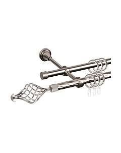 Карниз для штор АС ФОРОС Grace D16K/16Г составной + наконечники Ажур Ас форос