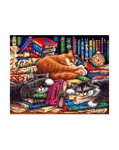 Картина по номерам БЕЛОСНЕЖКА Библиотека кошек / 275-AB Белоснежка