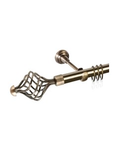 Карниз для штор АС ФОРОС Grace D25Г составной + наконечники Ажур 245 Ас форос