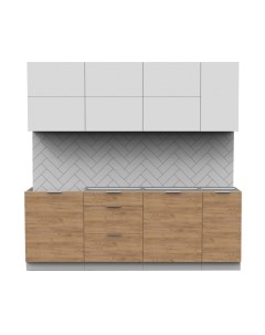 Кухонный гарнитур Интермебель Микс Топ-37 2.2м без столешницы