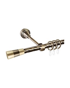 Карниз для штор АС ФОРОС Grace D16К составной + наконечники Конус золото Ас форос