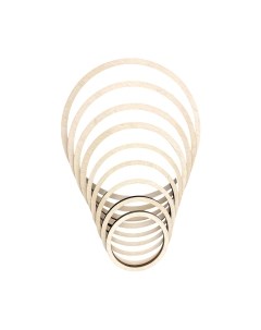 Набор заготовок для творчества ОМурМебель Деревянные кольца 10-24см Омурмебель