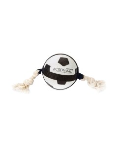 Игрушка для собак Beeztees Футбольный мяч с веревкой / 626709