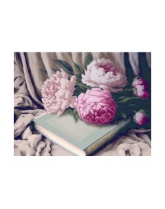Картина по номерам Школа талантов Пионы с книгой / 9688706