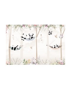 Фотообои листовые ФабрикаФресок Детские Панды в Лесу / 994270 Фабрикафресок