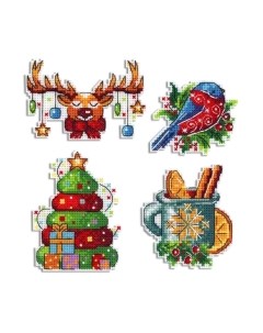 Набор для вышивания Времена года. Зима. Магниты / Р-581М М.п.студия