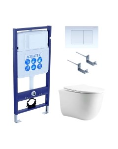 Унитаз подвесной с инсталляцией Aquatek Классик INS-0000012 + KKI-0000002 + KDI-0000009 + AQ1112-00