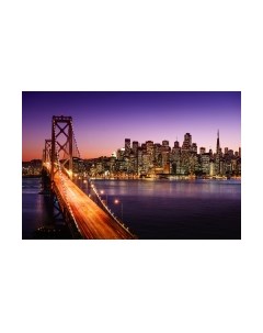 Фотообои листовые ФабрикаФресок Бруклинский Мост. Ночной Нью-Йорк / 1114270 Фабрикафресок