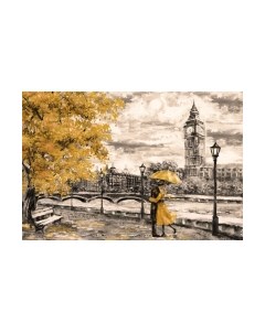 Фотообои листовые ФабрикаФресок Живопись. Акварельный Лондон. Бигбен / 1184270 Фабрикафресок