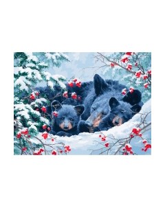 Картина по номерам БЕЛОСНЕЖКА С мамой теплее / 1143-AS Белоснежка