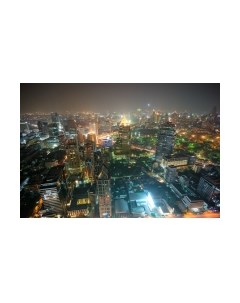 Фотообои листовые ФабрикаФресок Ночной Город. Ночной Бангкок. Азия / 1104270 Фабрикафресок