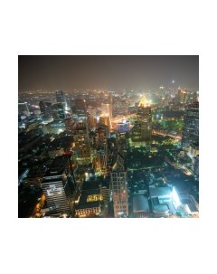 Фотообои листовые ФабрикаФресок Ночной Город. Ночной Бангкок. Азия / 1103270 Фабрикафресок