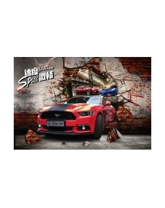 Фотообои листовые ФабрикаФресок Форсаж. Ford Mustang. Форд Мустанг. Для Гаража / 1054270 Фабрикафресок