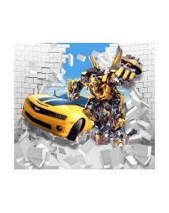 Фотообои листовые ФабрикаФресок Детские Трансформеры из Стены. Chevrolet Camaro / 1083270 Фабрикафресок