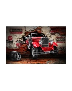 Фотообои листовые ФабрикаФресок Винтажный Автомобиль. Для Гаража / 1061160 Фабрикафресок