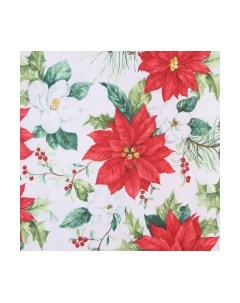 Скатерть Доляна Рождественские цветы 145x220 / 9580622